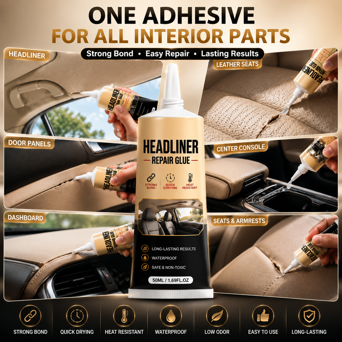 ๐ Waterproof Car Headliner Repair Glue