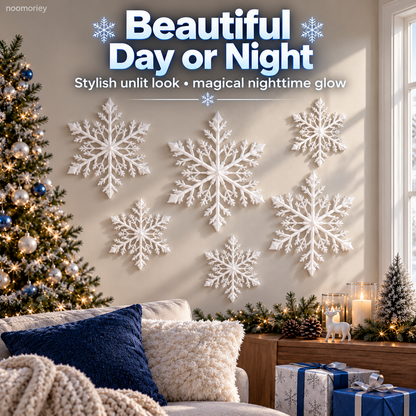 ❄️4 PCS LED Snowflake Wall Lights  – Blue & White Christmas Holiday Decor