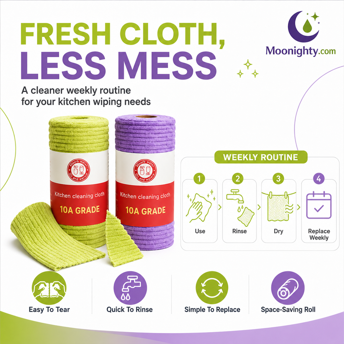 🚨 BUY 1 GET 1 FREE 🚨 First 50 Customers Only! ⏰ Premium Bamboo Fiber Microfiber Cloths – Tear-Off Design & Antibacterial Protection