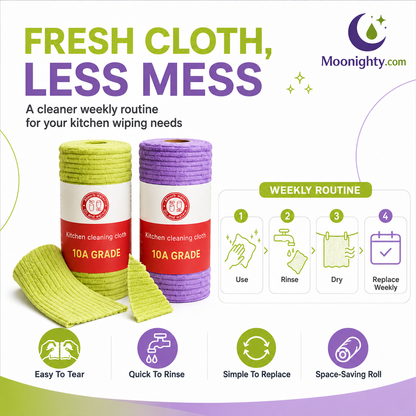 🚨 BUY 1 GET 1 FREE 🚨 First 50 Customers Only! ⏰ Premium Bamboo Fiber Microfiber Cloths – Tear-Off Design & Antibacterial Protection