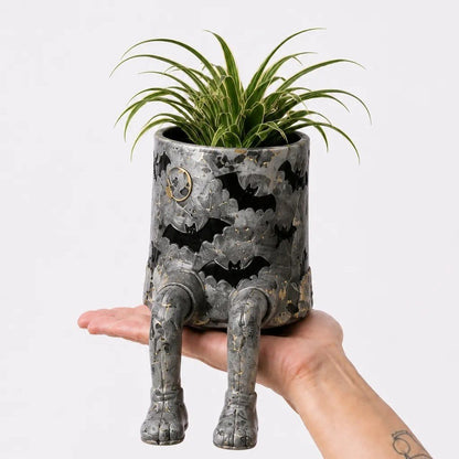Halloween Whimsical Hanging Leg Planter Hand-Painted Resin Succulent Pot