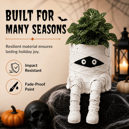 Halloween Whimsical Hanging Leg Planter Hand-Painted Resin Succulent Pot