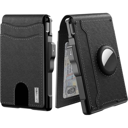 💵Slim RFID Wallet for Men – Pop-Up Card Holder with Money Clip & Dual ID Windows