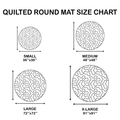 🔥3D Skeleton Vortex Quilted Round Halloween Rug