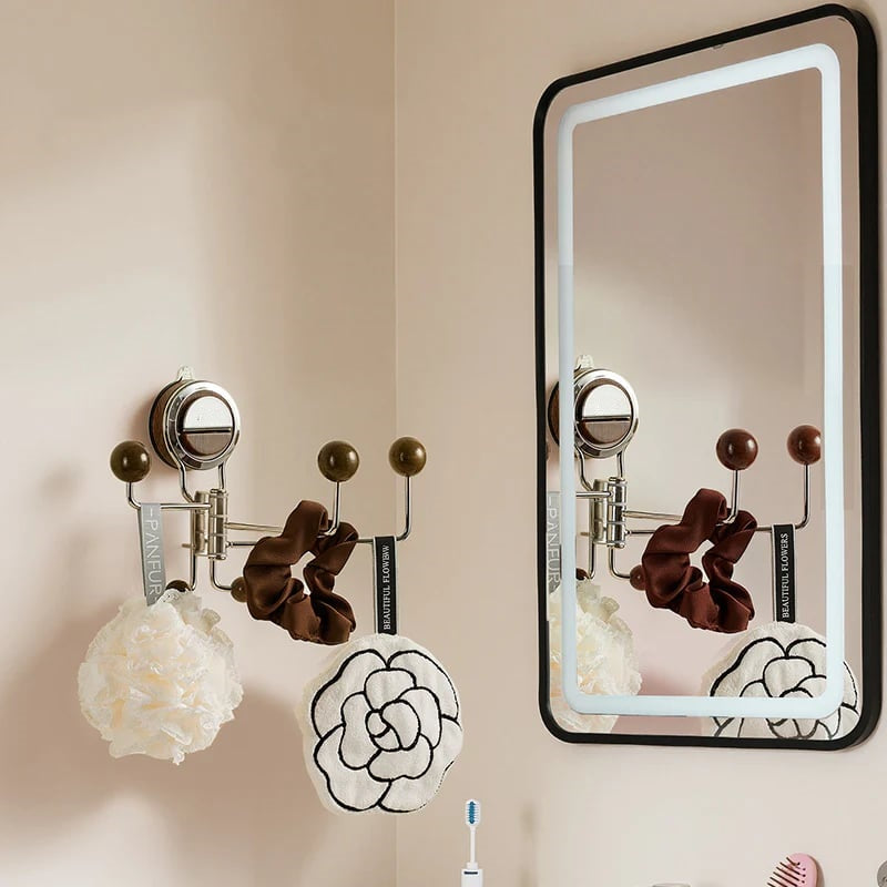 🎉No-Drill Rotating Suction Hooks – Strong Hold, Easy Wall Installatio