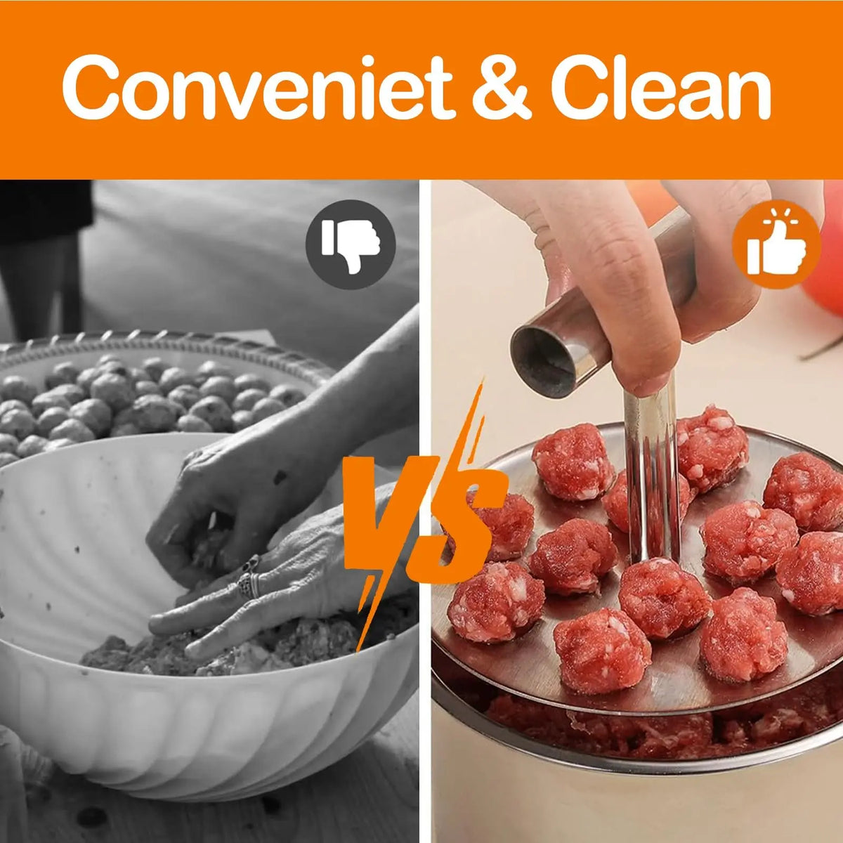 Stainless Steel Meatball Maker with 6 Holes for Quick DIY Meatballs🍲
